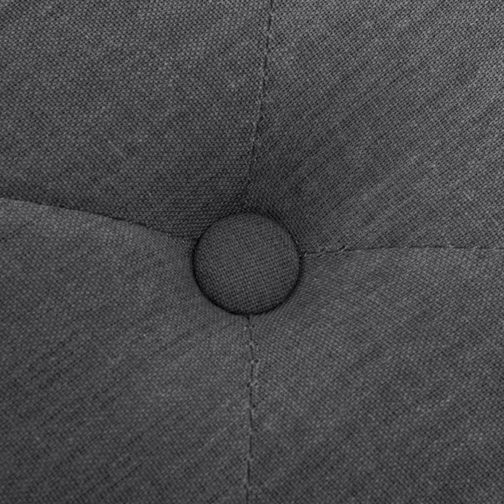 Bench Linen Solid Wood Light Grey