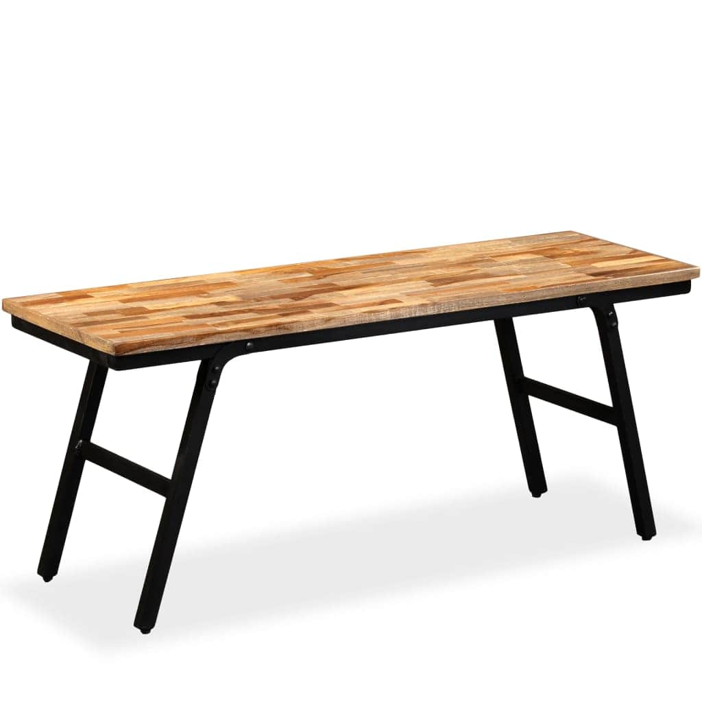 Bench Reclaimed Durable Teak and Steel
