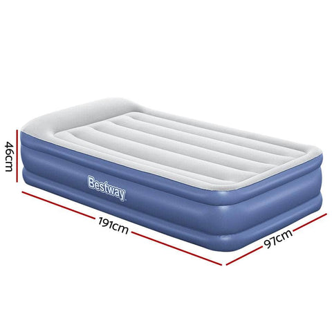 Air Mattress Inflatable Bed 46Cm Airbed Single Blue