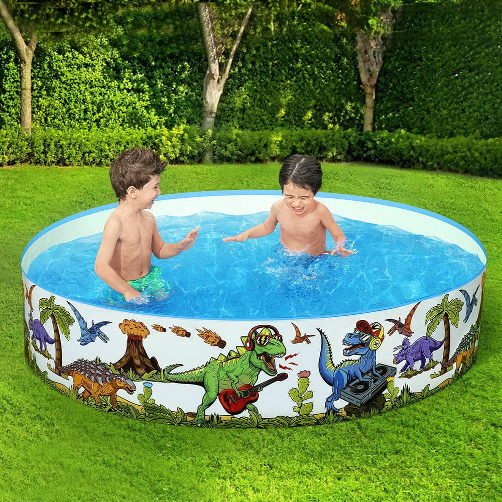183X38Cm Round Above Ground Rigid Swimming Pool Dinosaur 946L | Swimming Pools