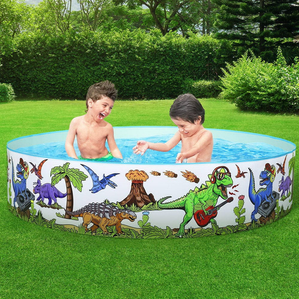 183X38Cm Round Above Ground Rigid Swimming Pool Dinosaur 946L with Swimming Pools