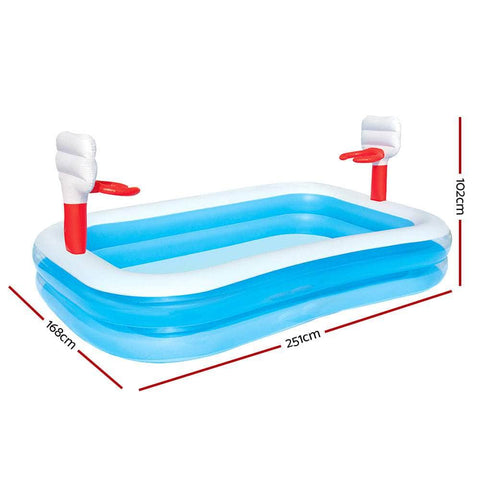 251X168X102Cm Inflatable Above Ground Swimming Play Pool 636L