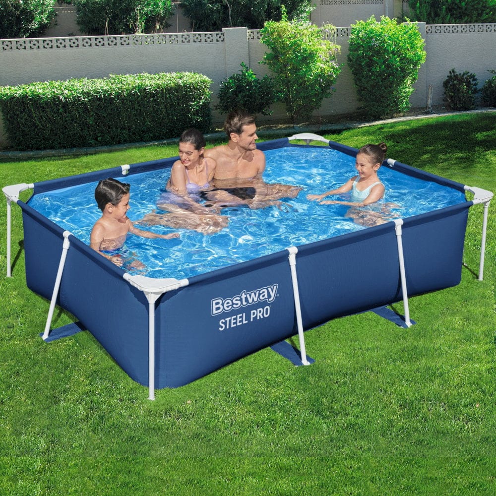 Swimming Pool 259X170X61Cm Steel Frame Above Ground Pools 2300L - Swimming Pools