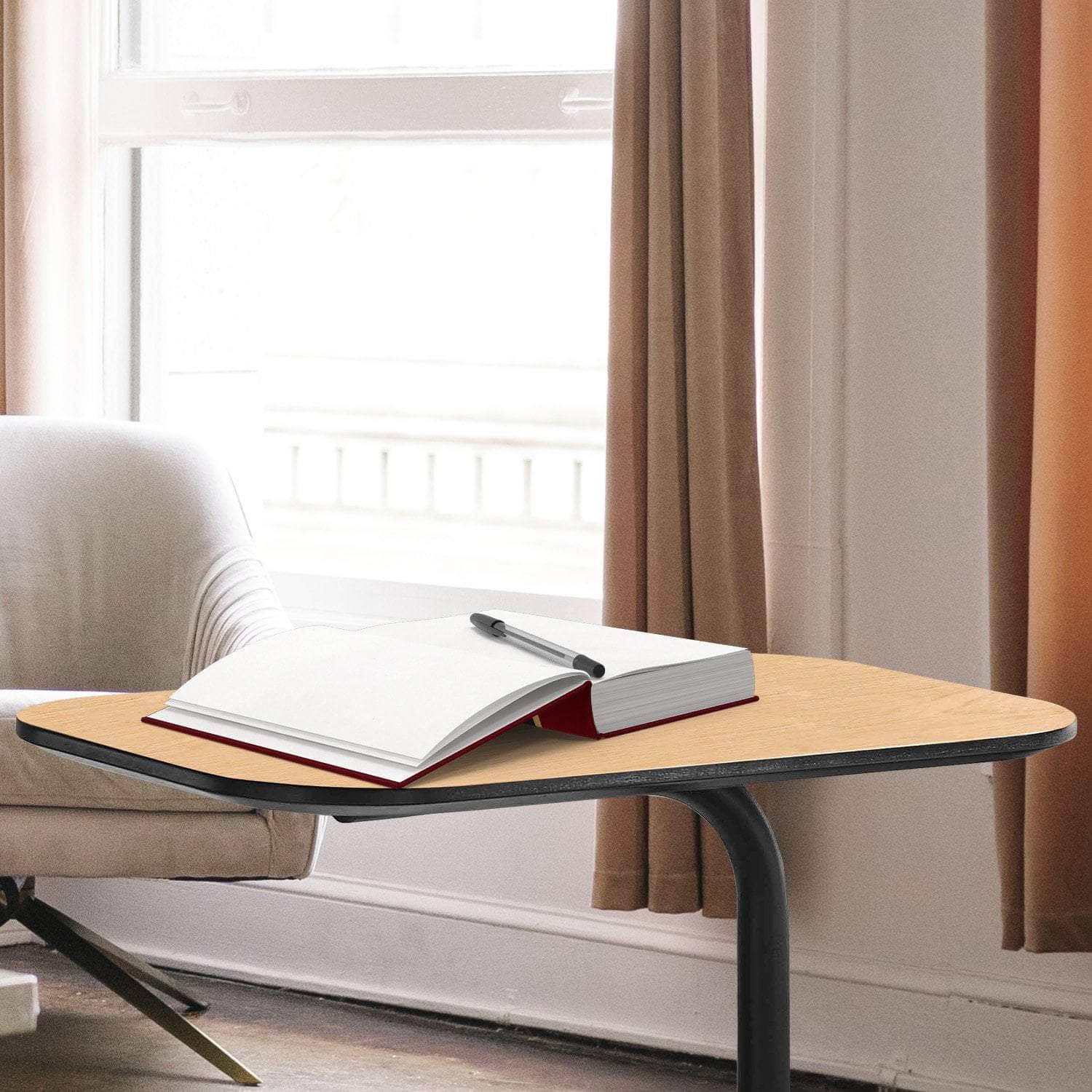 Beveled Edge C-Shaped Side Table | living > indoor furniture - photo 16