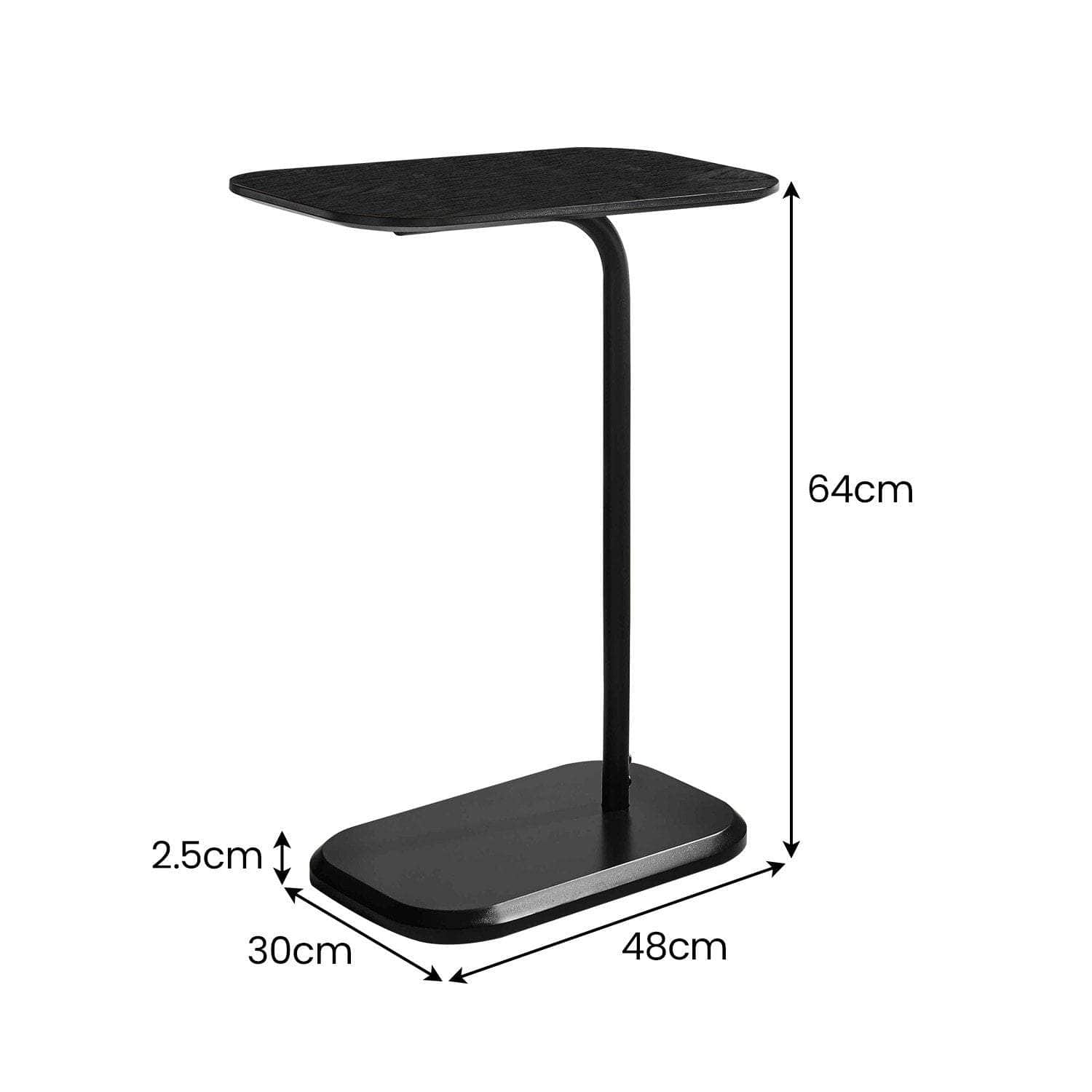 Beveled Edge C-Shaped Side Table - living > indoor furniture - photo 19