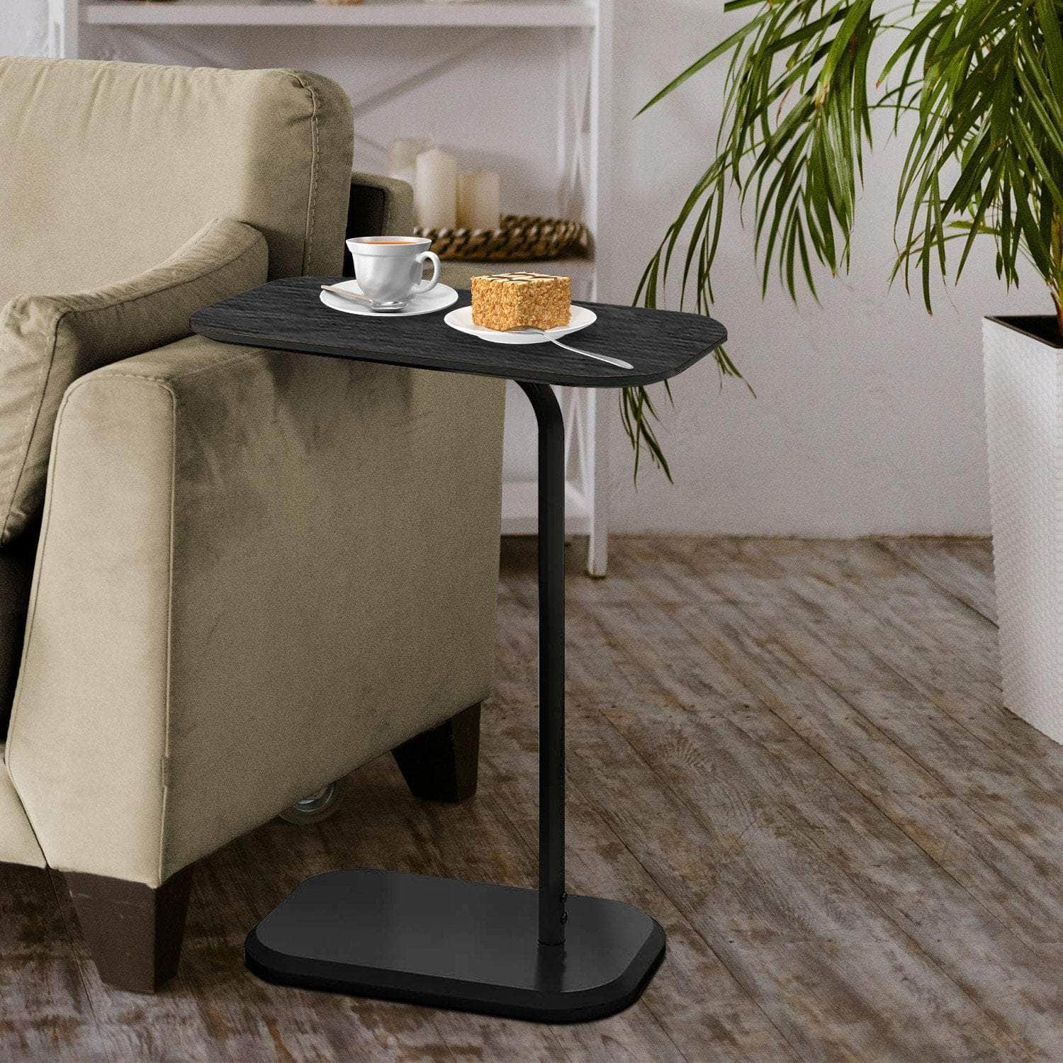 living > indoor furniture - Beveled Edge C-Shaped Side Table - photo 25