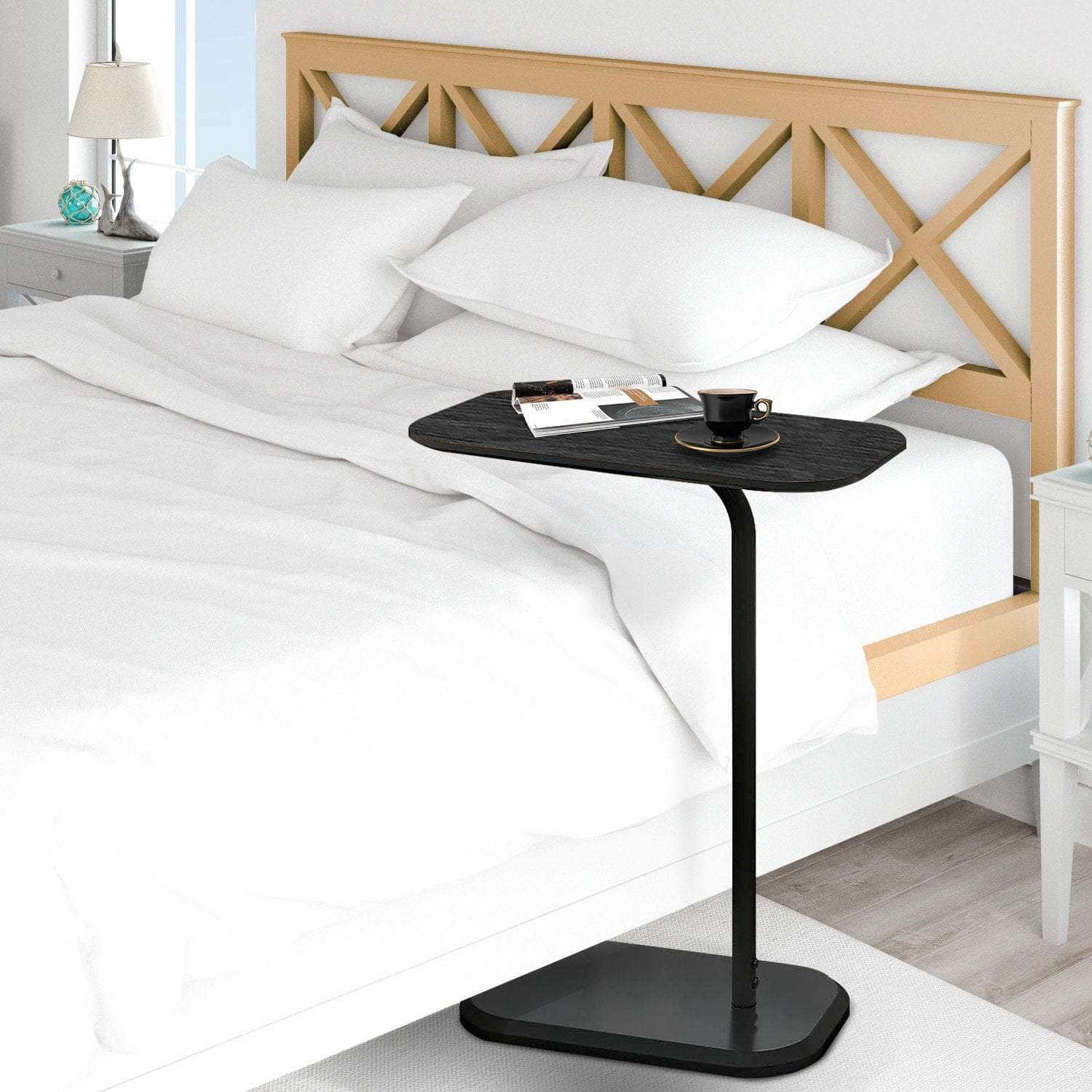 Beveled Edge C-Shaped Side Table - living > indoor furniture - photo 24