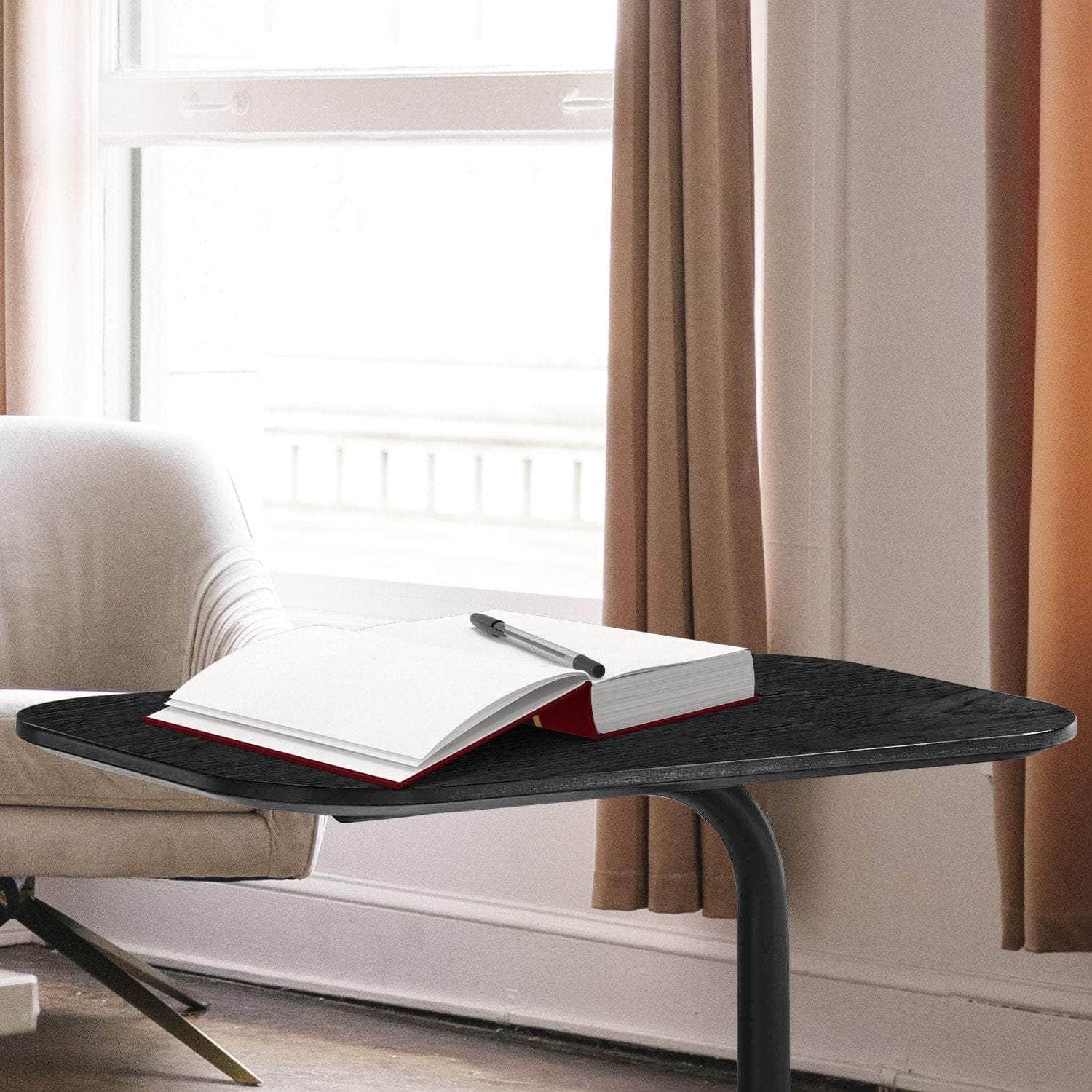 Beveled Edge C-Shaped Side Table | living > indoor furniture - photo 26