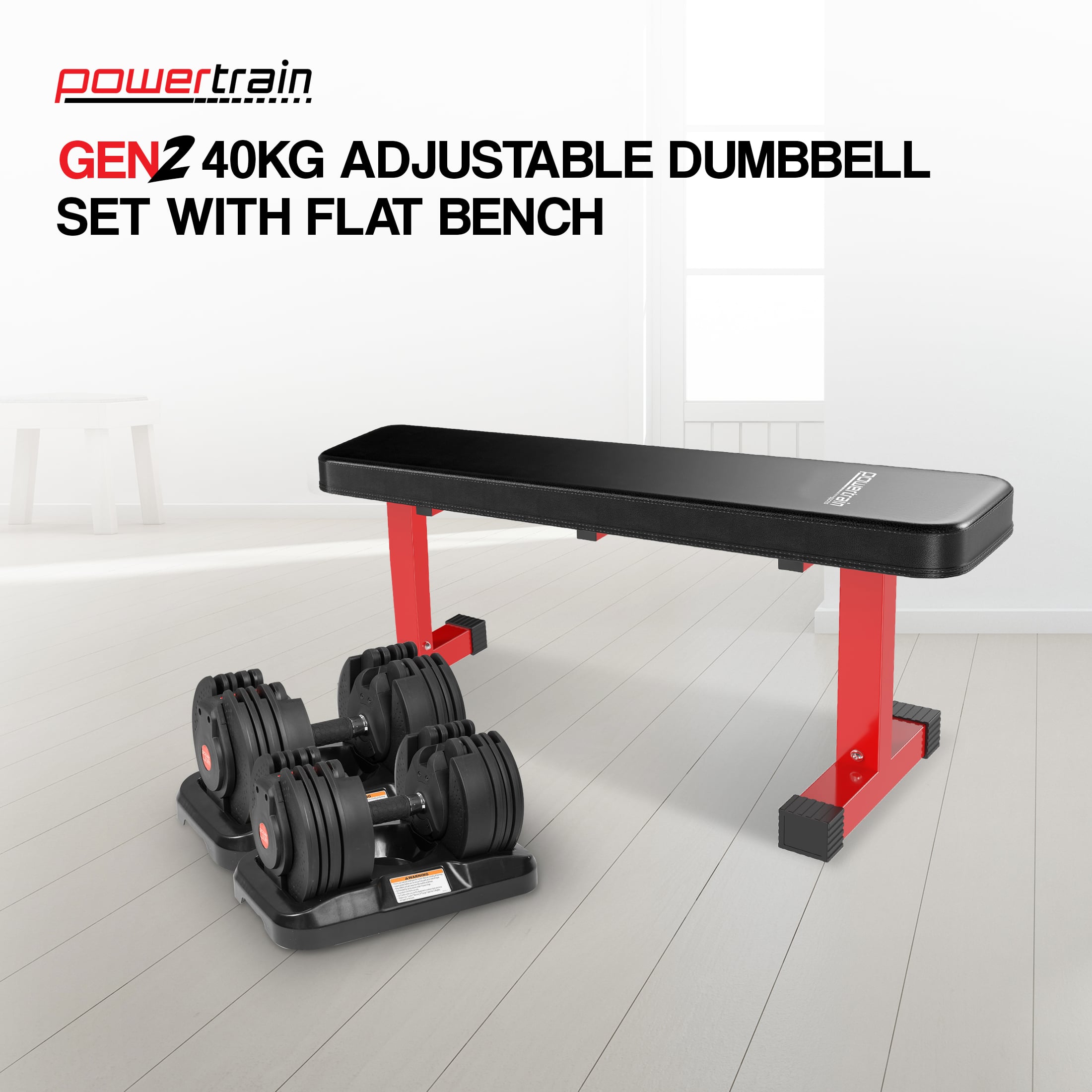 Powertrain GEN2 40KG bench single, side view