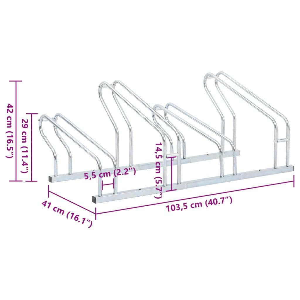 Bicycle Stand for 4 Bikes Floor Freestanding, Bicycle Stands & Storage - photo 7