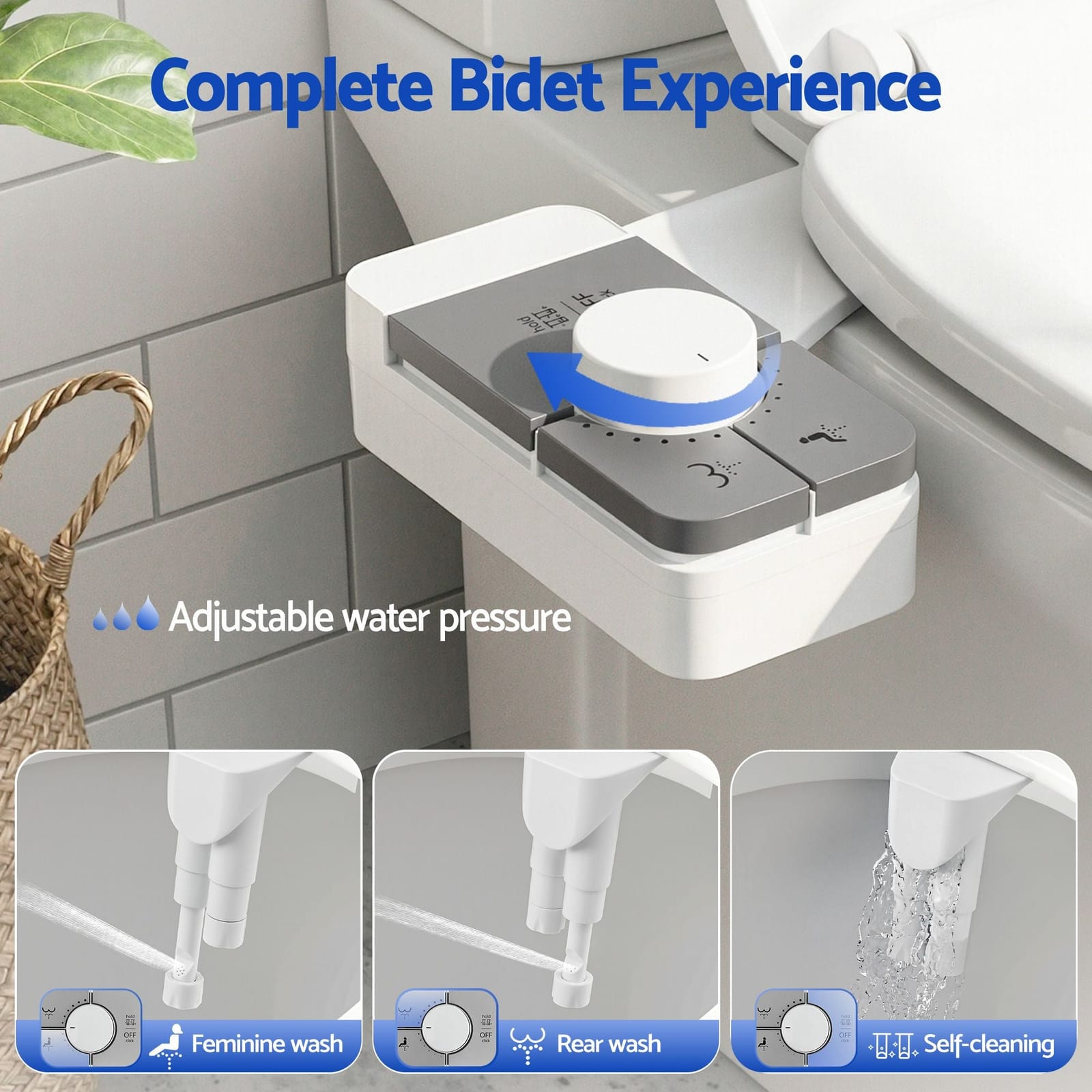Bidet Attachment Dual Nozzle Non-Electric, Home & Garden - photo 7