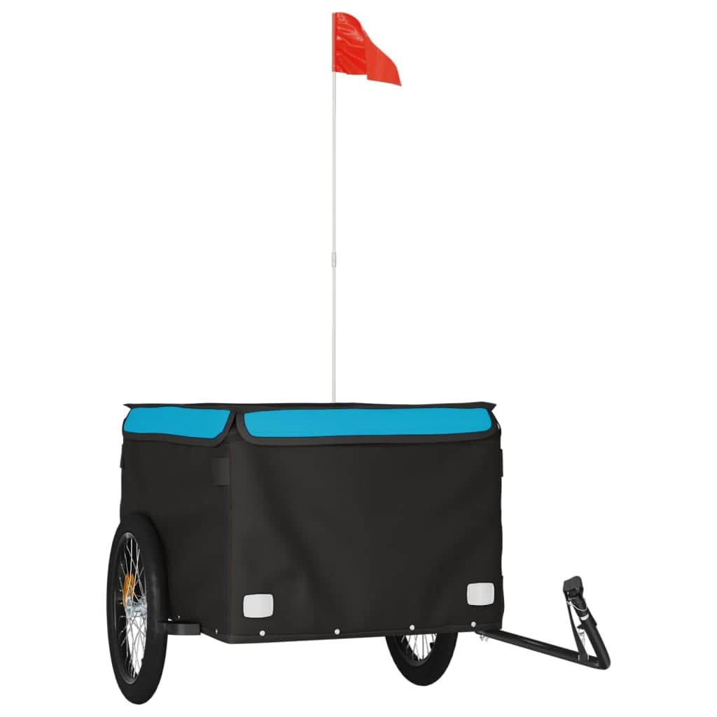 Black colour - Bike Cargo Trailer Black and Blue Iron