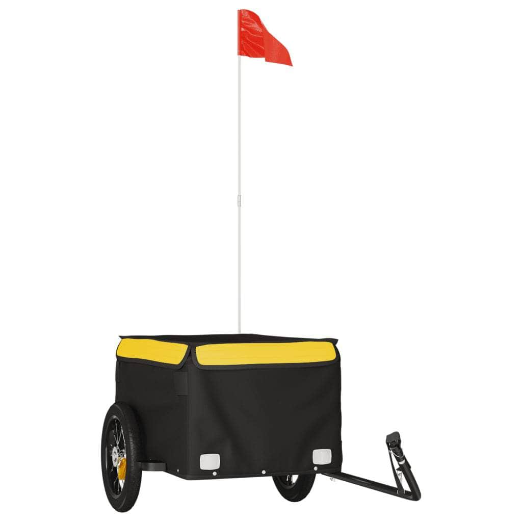 Black colour - Bike Cargo Trailer Black and Yellow Iron