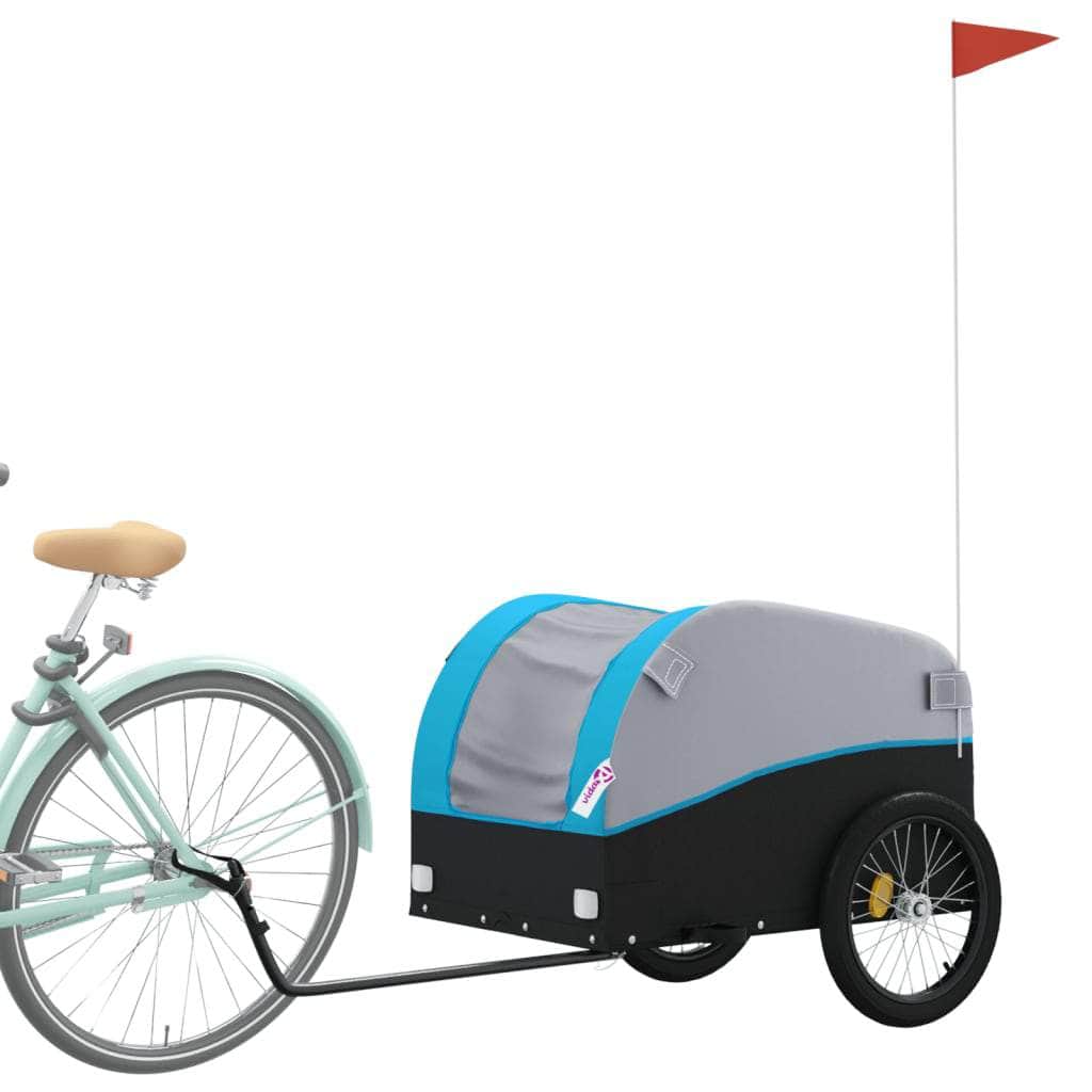 Bike Trailer Black & Blue 45 kg Iron | Black colour