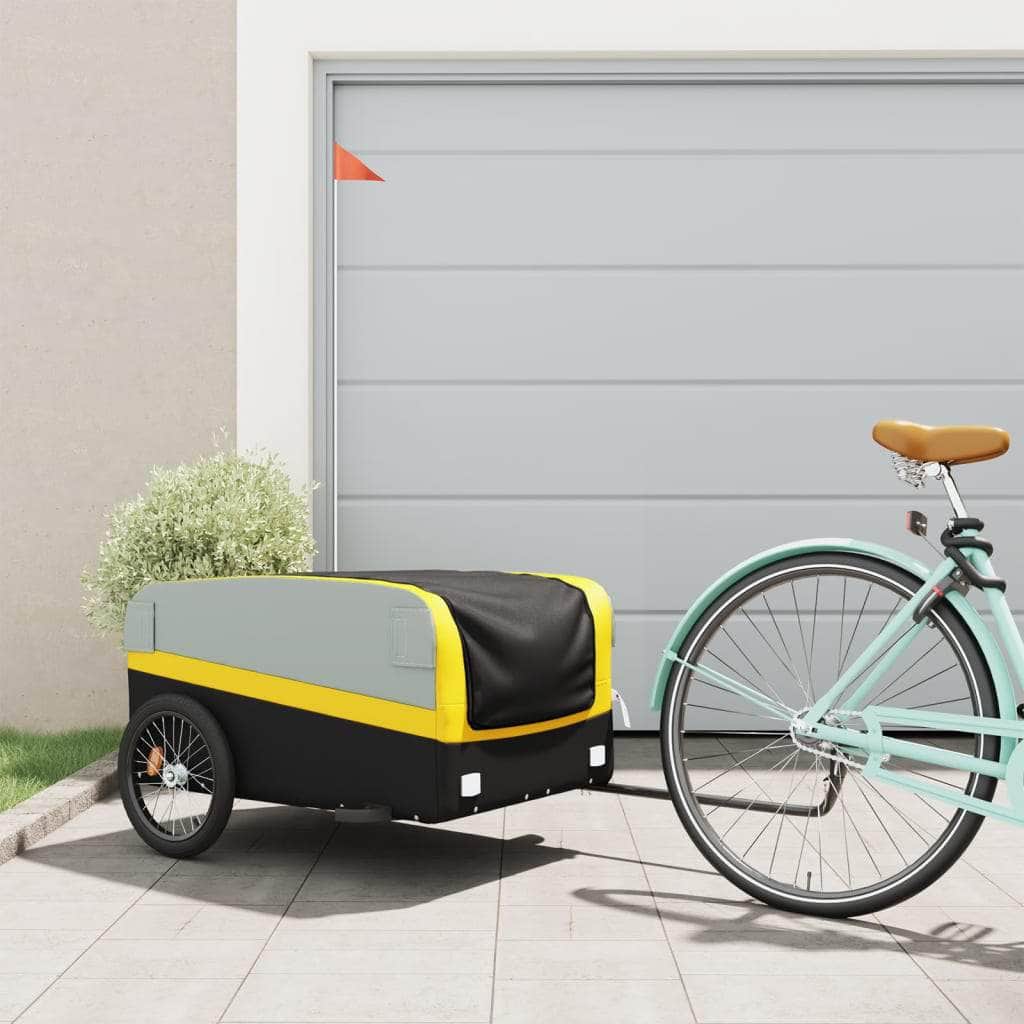 Bicycle Trailers - Bike Trailer Black/Orange/Red/Grey/Yellow/ 45 kg Iron
