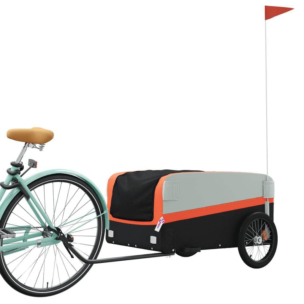 Bike Trailer Black/Orange/Red/Grey/Yellow/ 45 kg Iron