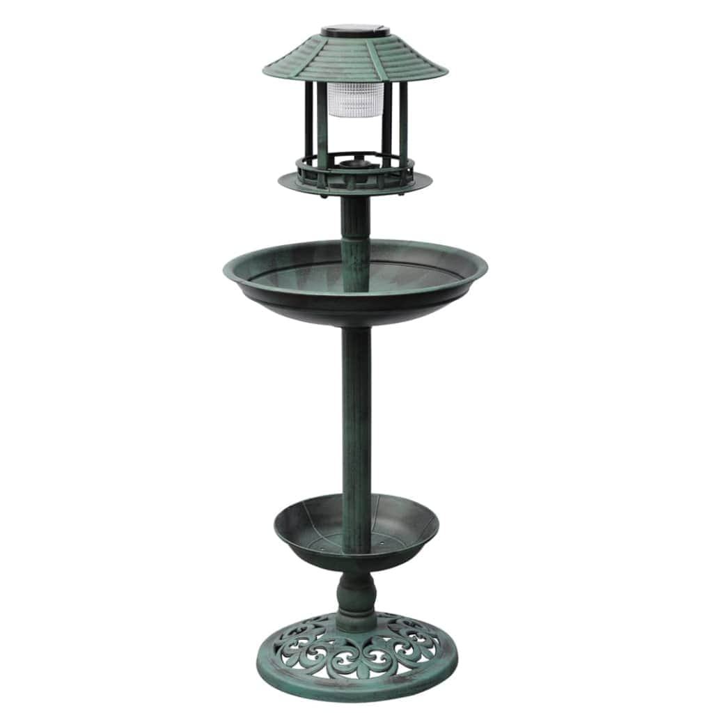 Bird Bath/ Feeder with Solar Light - Simple deals