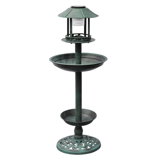 Bird Bath/ Feeder with Solar Light - Simple deals