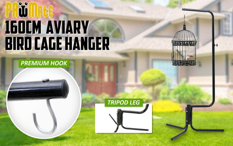 Bird Cage Hanger Stand Parrot Aviary Solo 160Cm