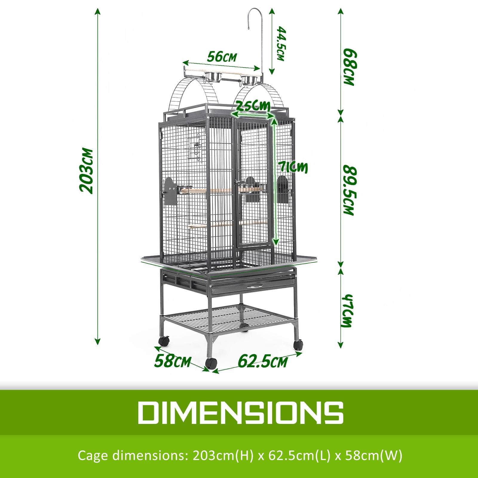 Bird Cage Parrot Aviary Tenor 203Cm