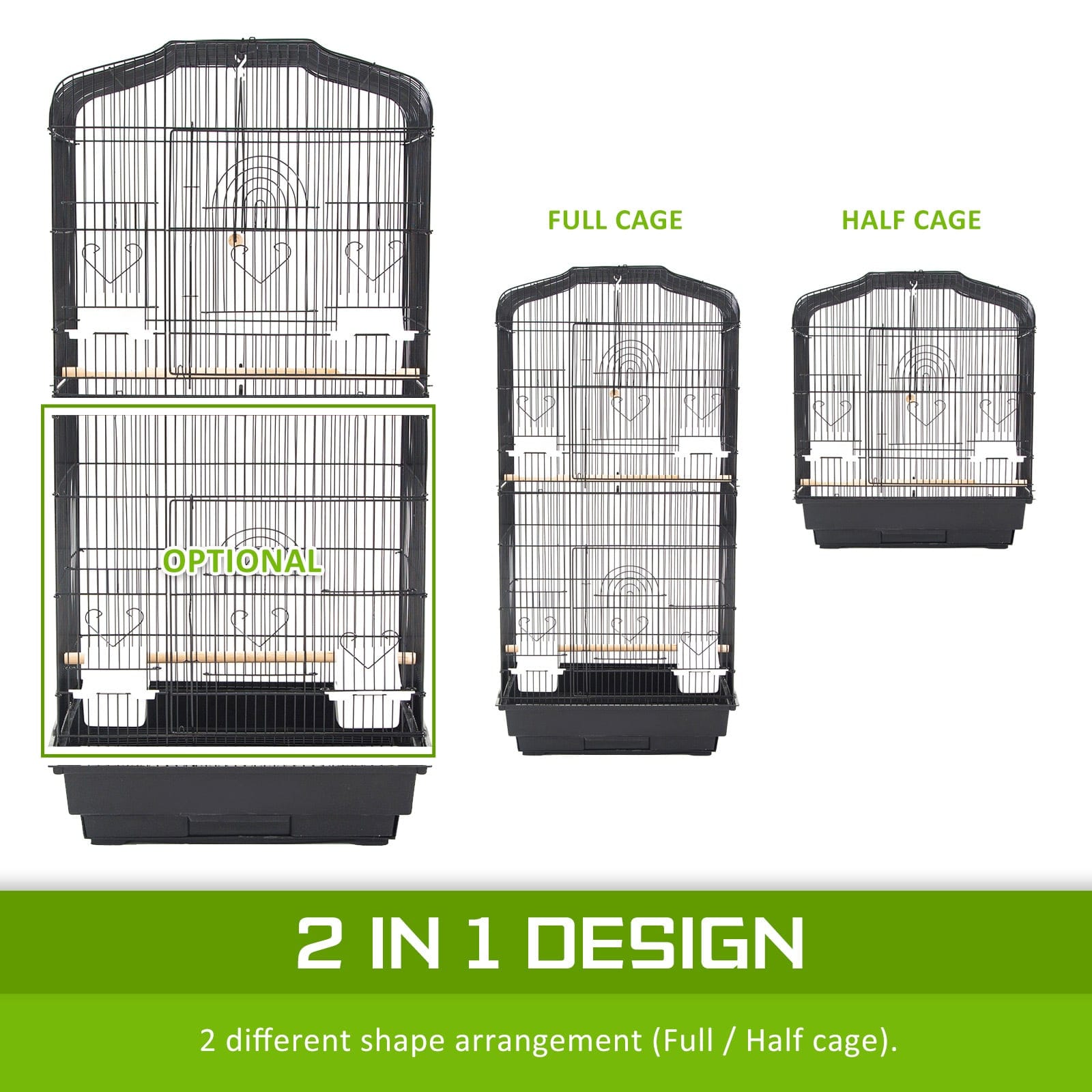 Bird Cage Parrot Aviary 2IN1 Design VEER 92cm, Bird Cages & Stands - photo 15