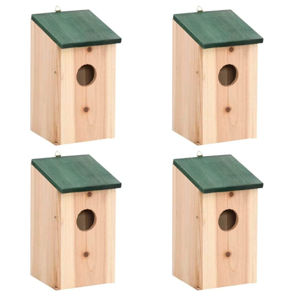 Bird House Nesting Box Wood 4 pcs - Simple deals