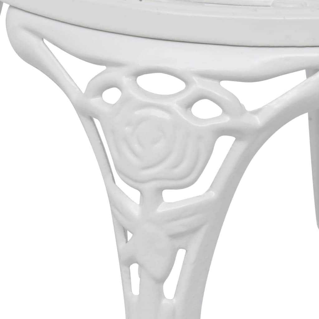Bistro Chairs 2 pcs Cast Aluminium White - Simple deals