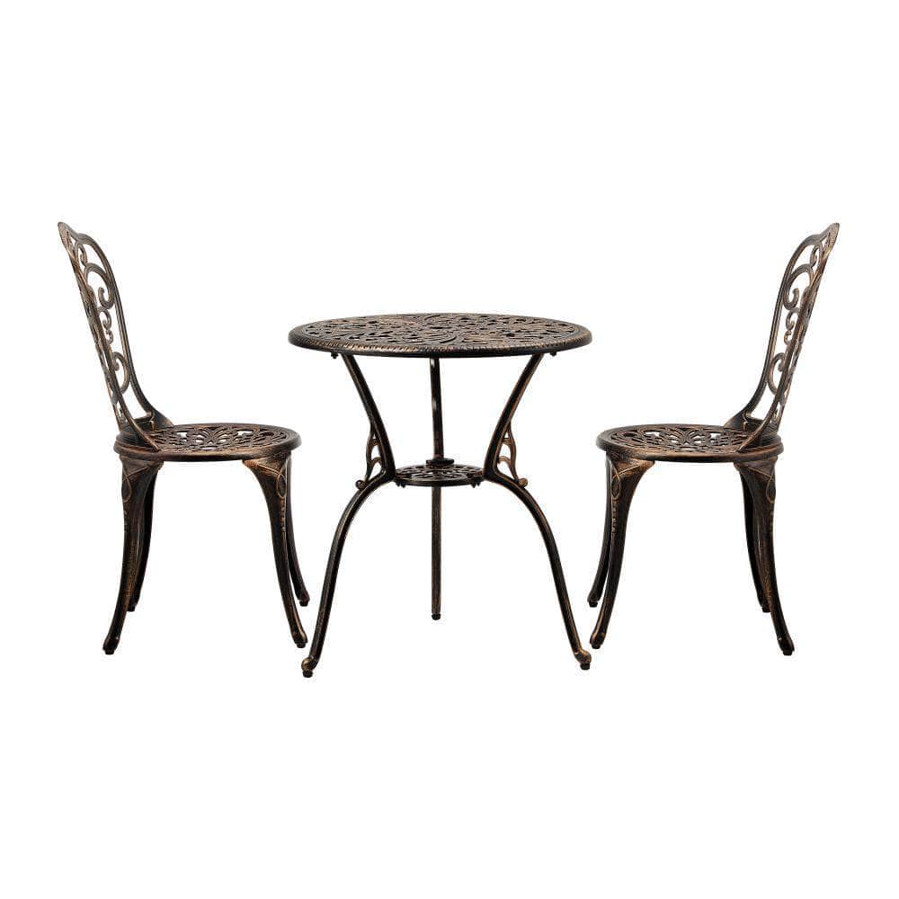Bistro Furniture Setting 3 Piece Chairs Table Patio Indoor/Outdoor Set
