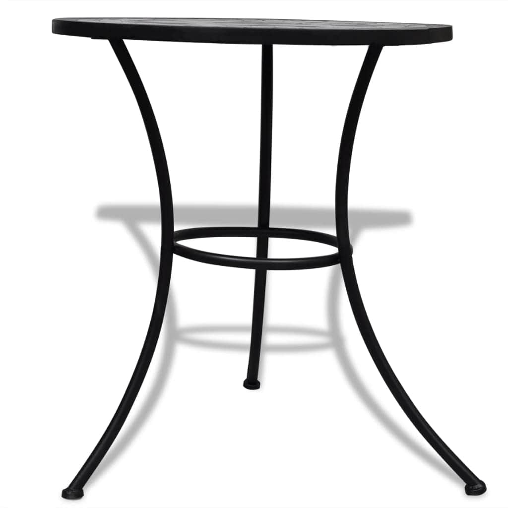 Bistro Table Black and White 60 cm Mosaic - Simple deals