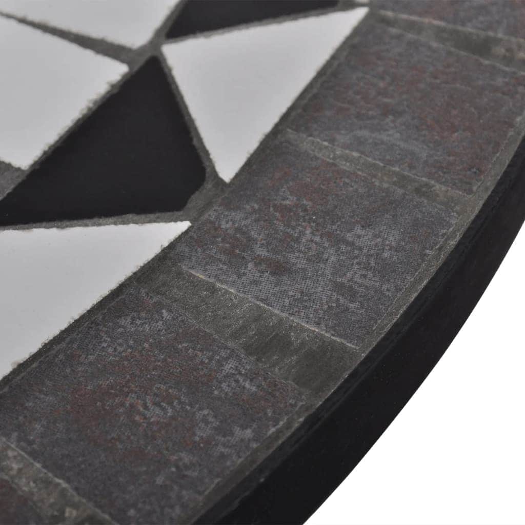 Bistro Table Black and White 60 cm Mosaic - Simple deals