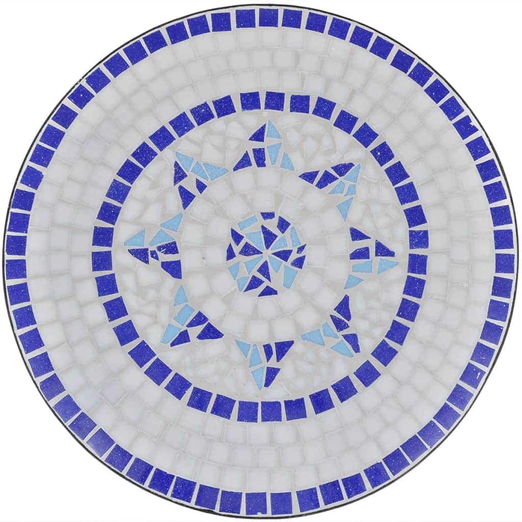 Bistro Table Blue and White 60 cm Mosaic - Simple deals