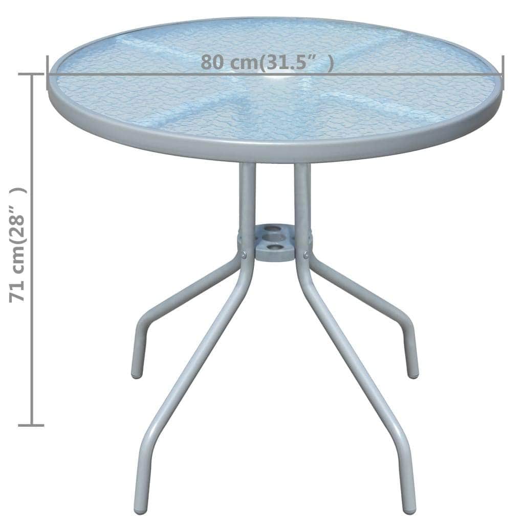 Bistro Table - Grey Steel