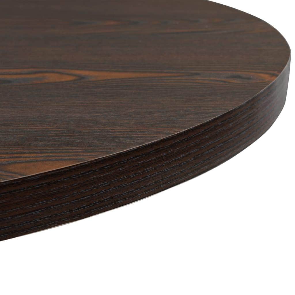 Bistro Table MDF and Steel Round Dark Ash