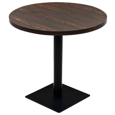 Bistro Table MDF and Steel Round Dark Ash