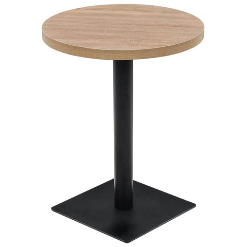 Bistro Table MDF and Steel Round Oak