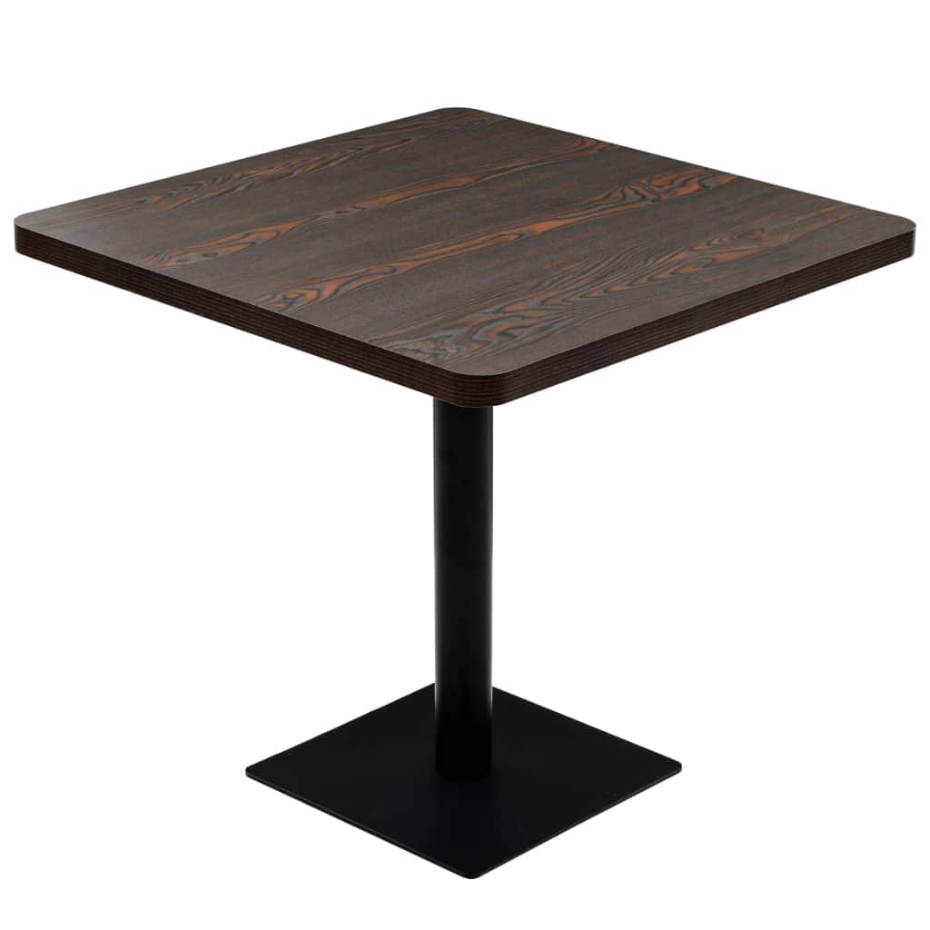 Bistro Table MDF and Steel Square Dark Ash