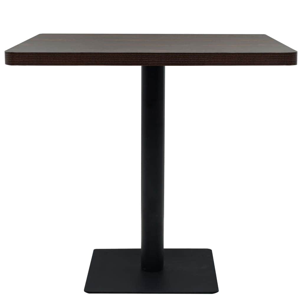 Bistro Table MDF and Steel Square Dark Ash