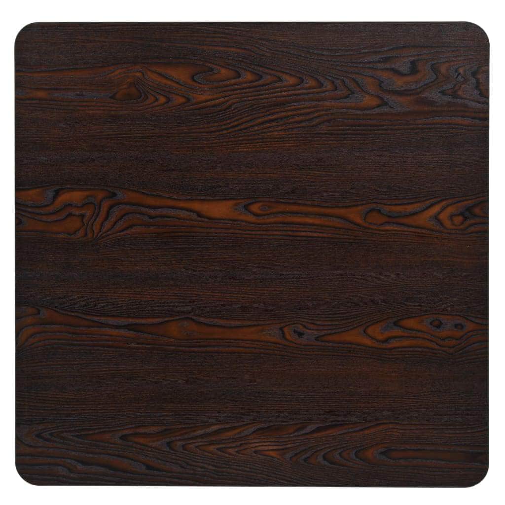 Bistro Table MDF and Steel Square Dark Ash