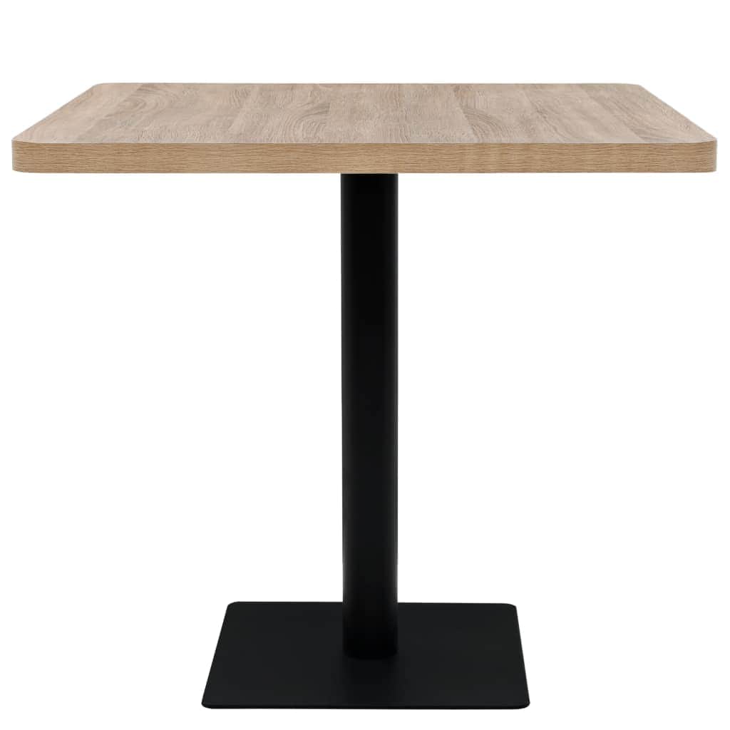 Bistro Table MDF and Steel Square Oak Colour