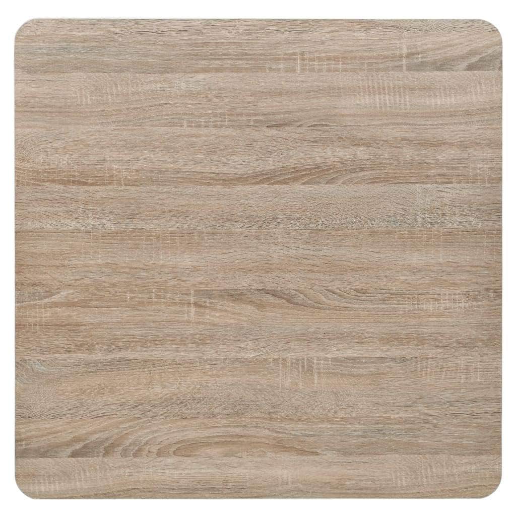Bistro Table MDF and Steel Square Oak Colour