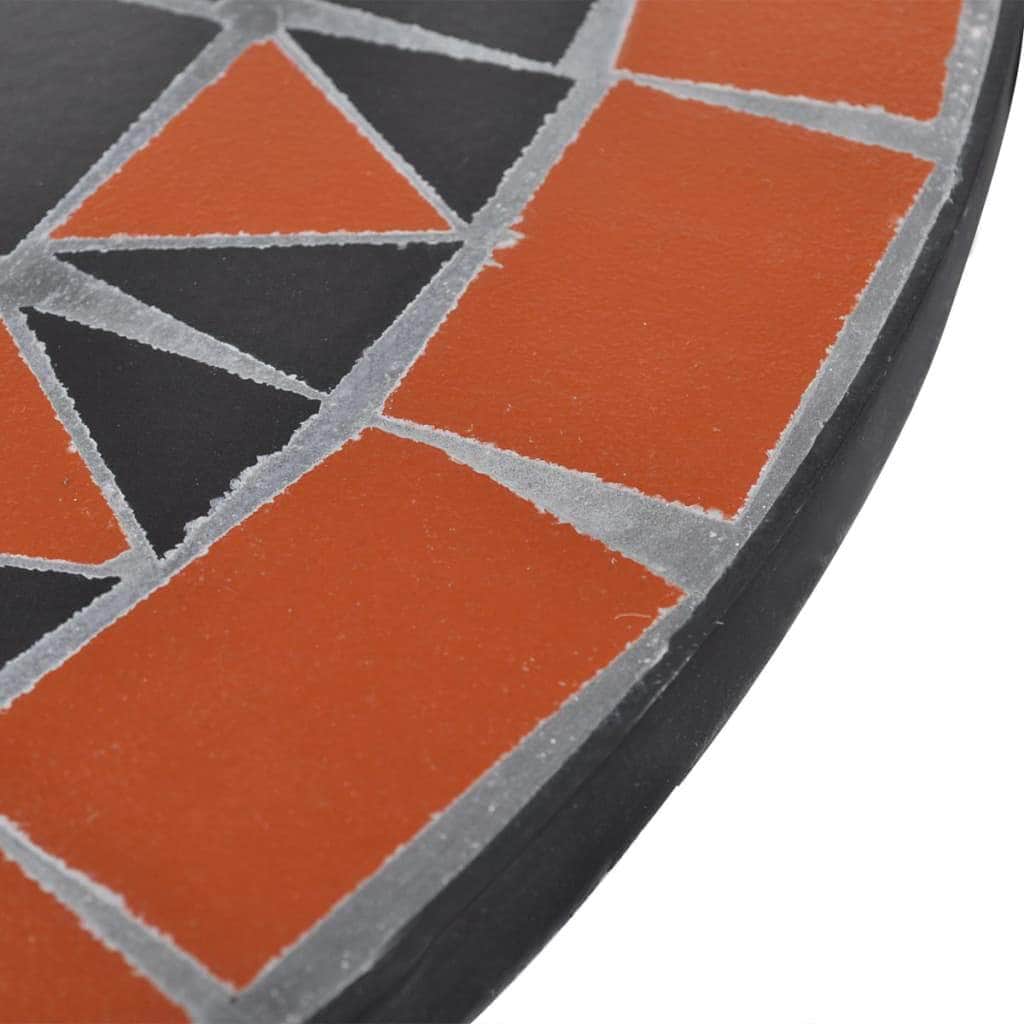 Bistro Table Terracotta and White 60 cm Mosaic - Simple deals