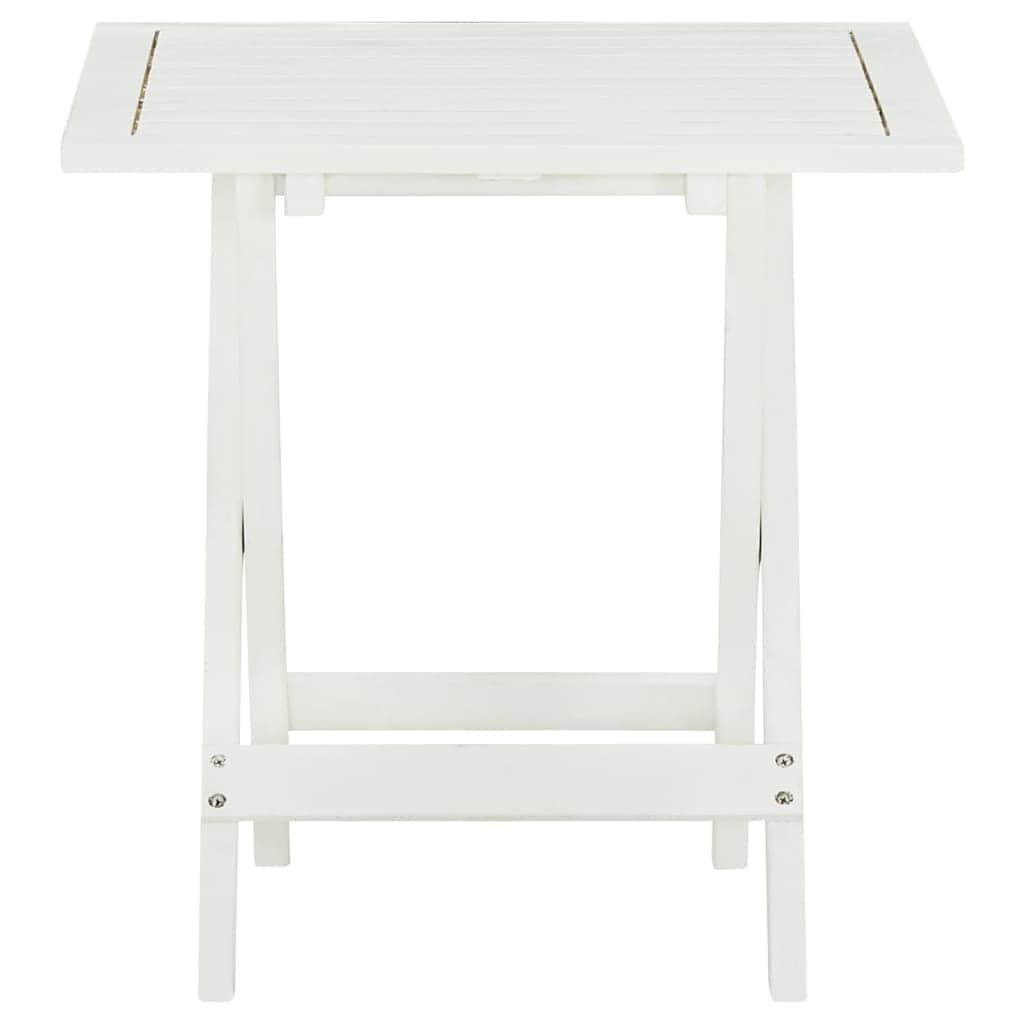 Bistro Table White  Solid Acacia Wood