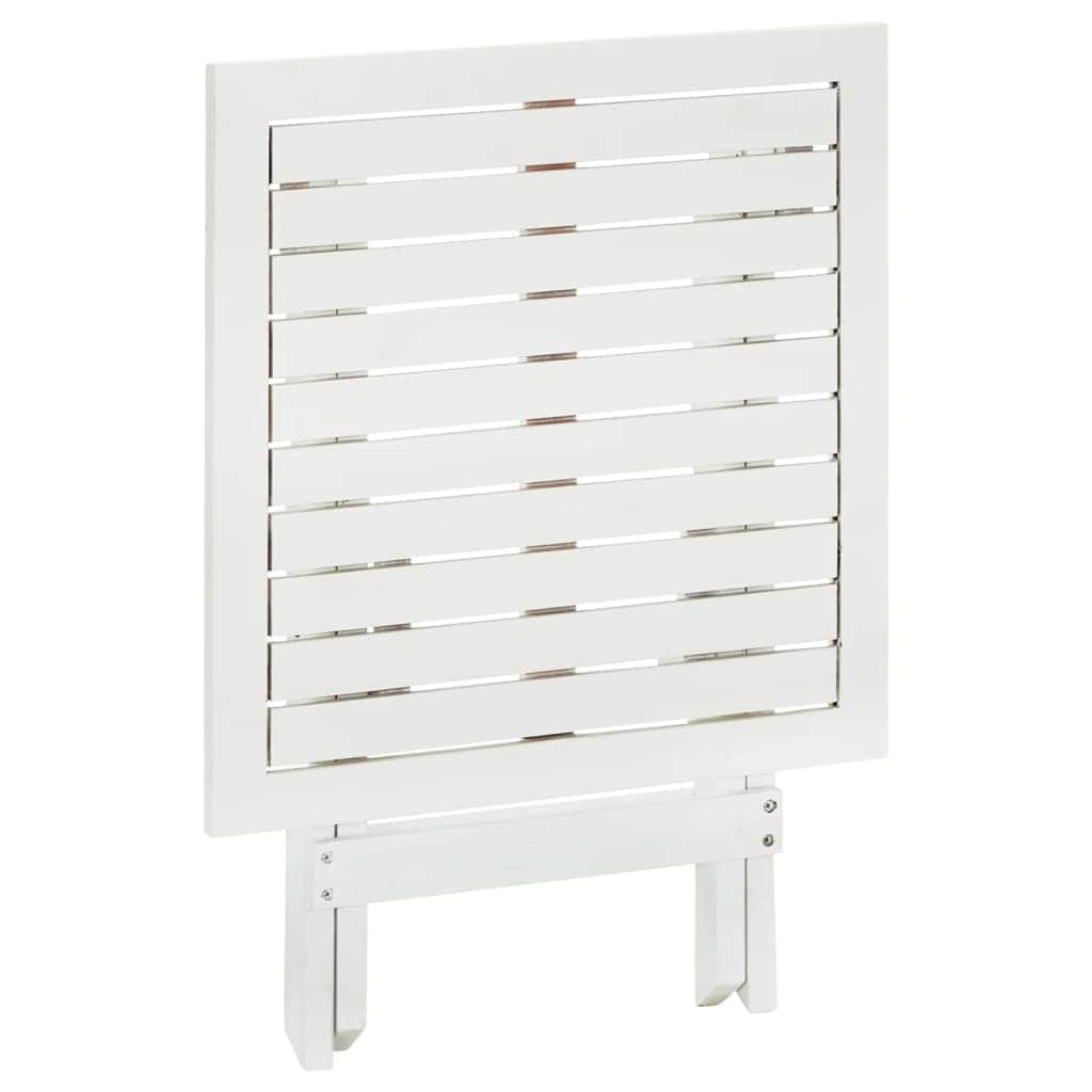 Bistro Table White  Solid Acacia Wood