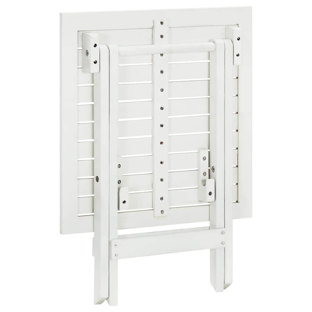 Bistro Table White  Solid Acacia Wood