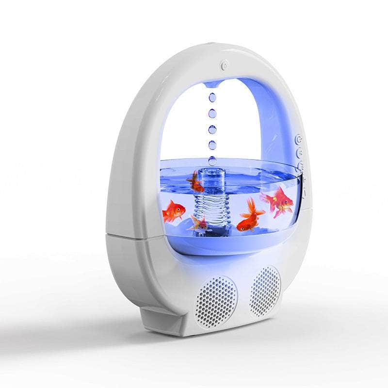 Black 3 In 1 Anti-Gravity Humidifier Aromatherapy Machine Blueto