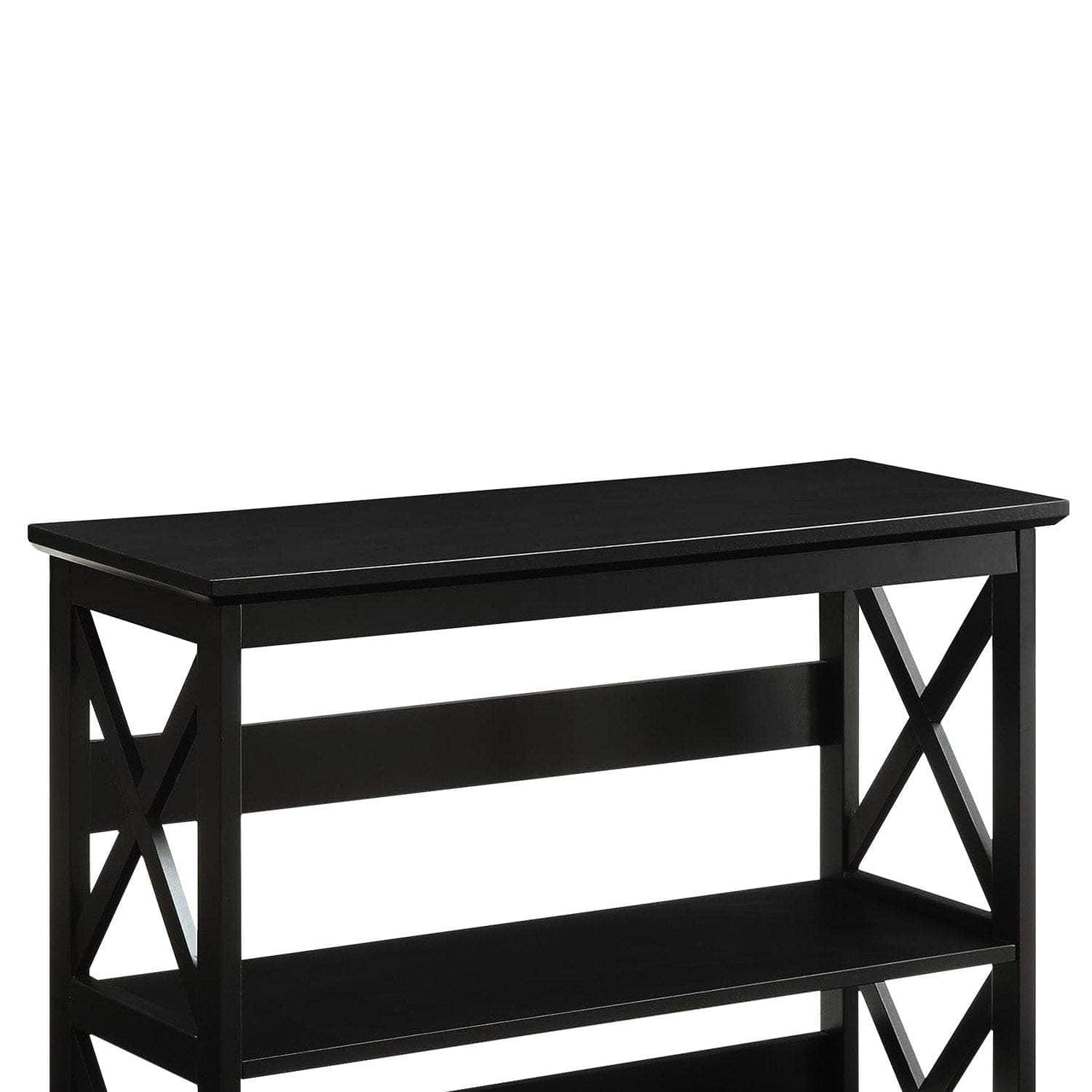 Black 3-Tier Bookshelf Display Rack