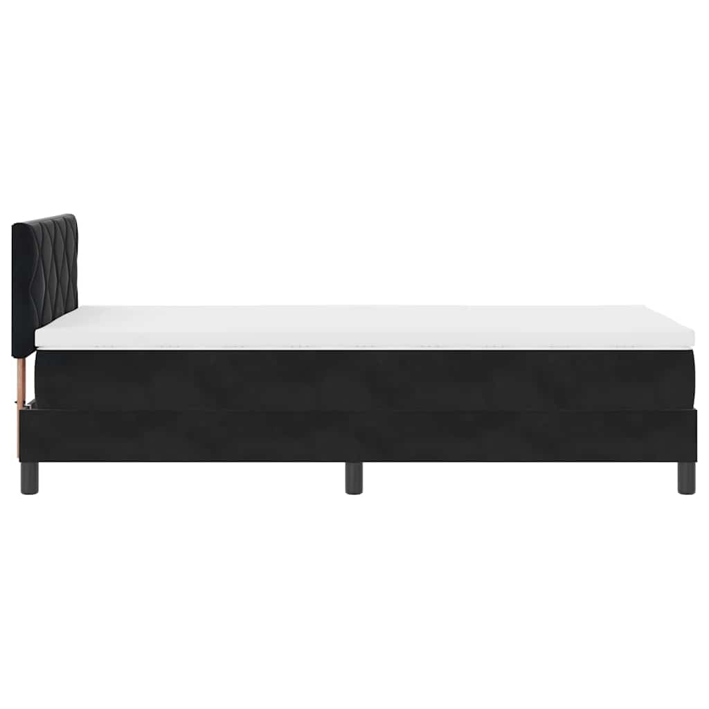 Black and White King Single Box Spring Bed with Durable Fabric Frame