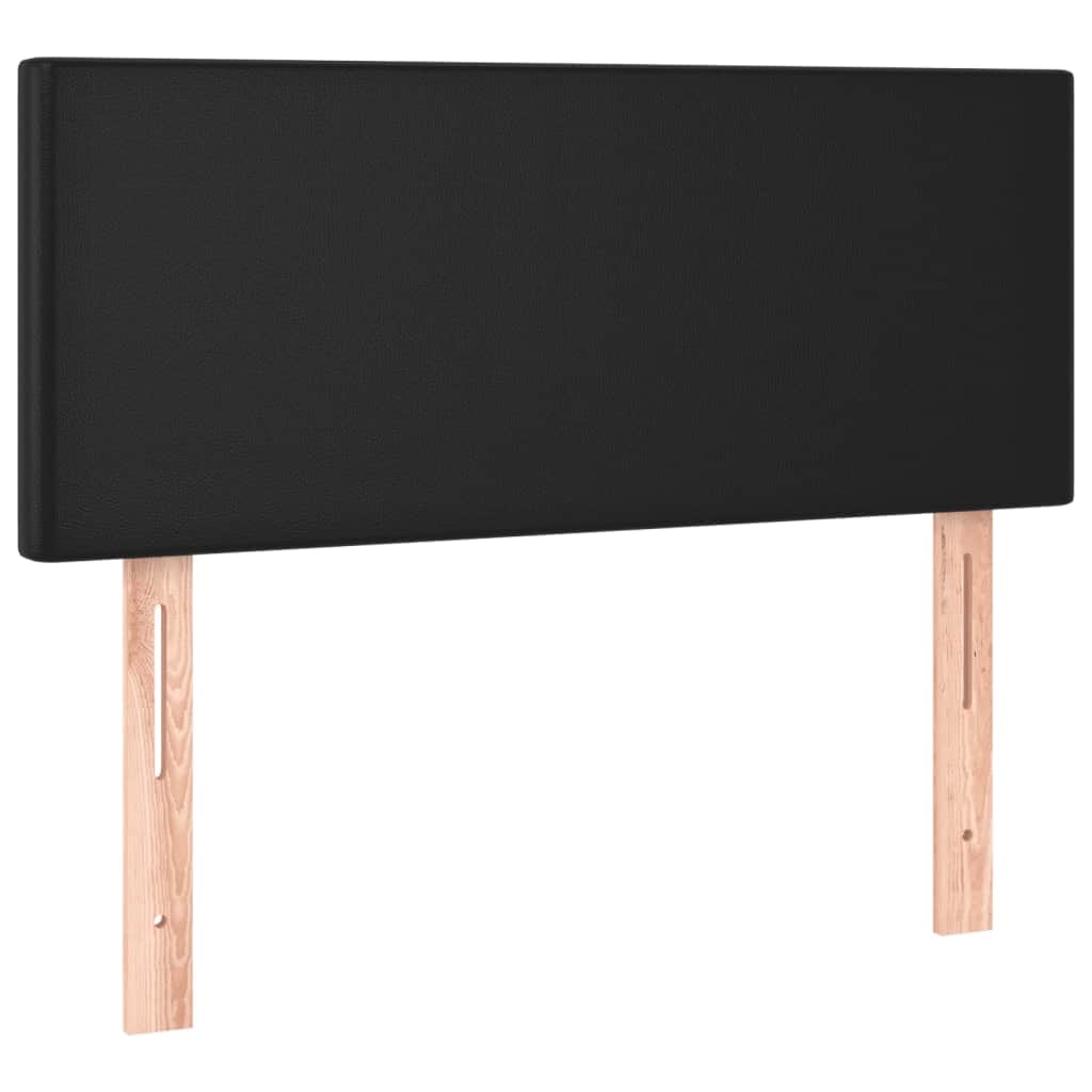 Black Box Spring Bed with Pocket Spring Mattress Faux Leather Headboard