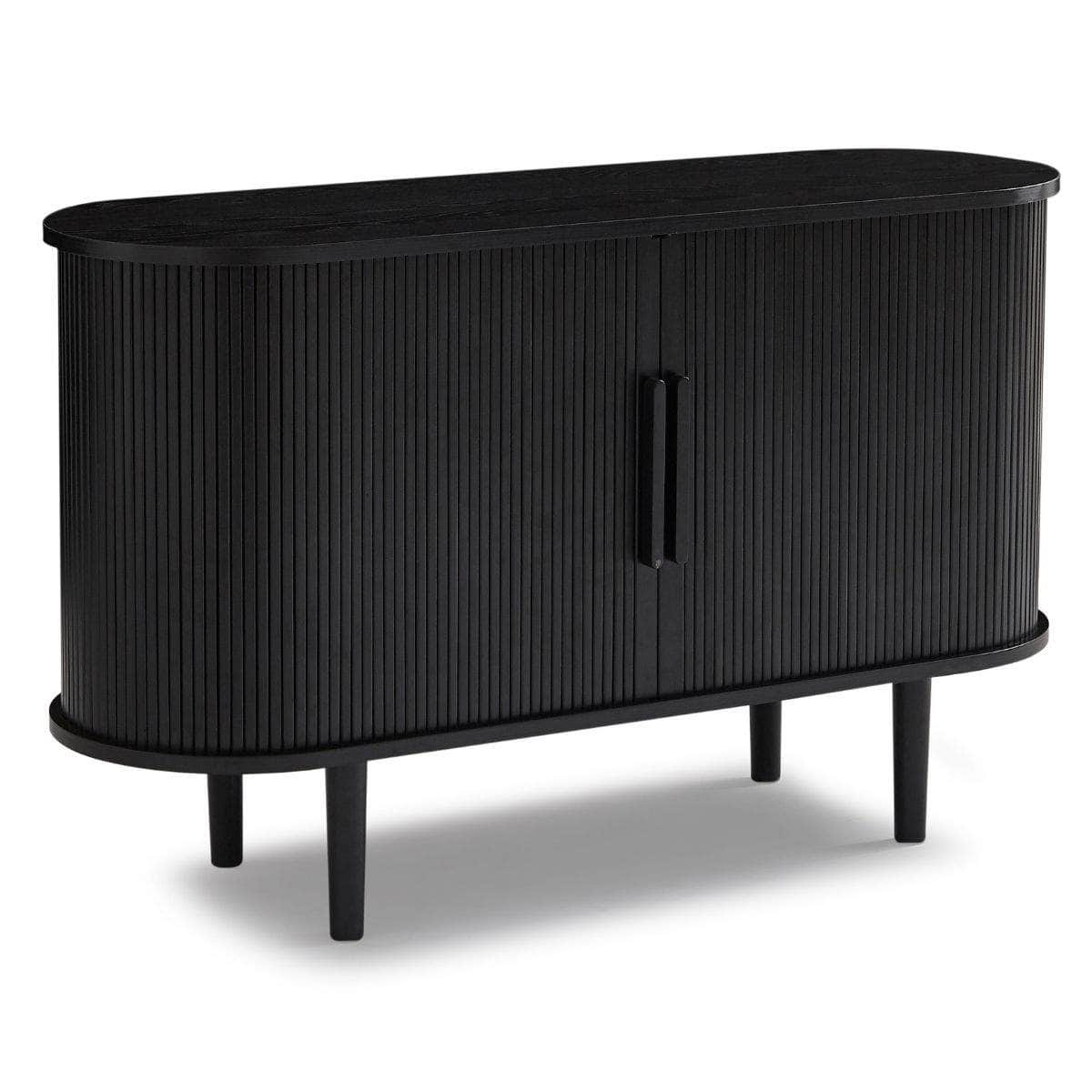 Black Column Wooden Sideboard Table