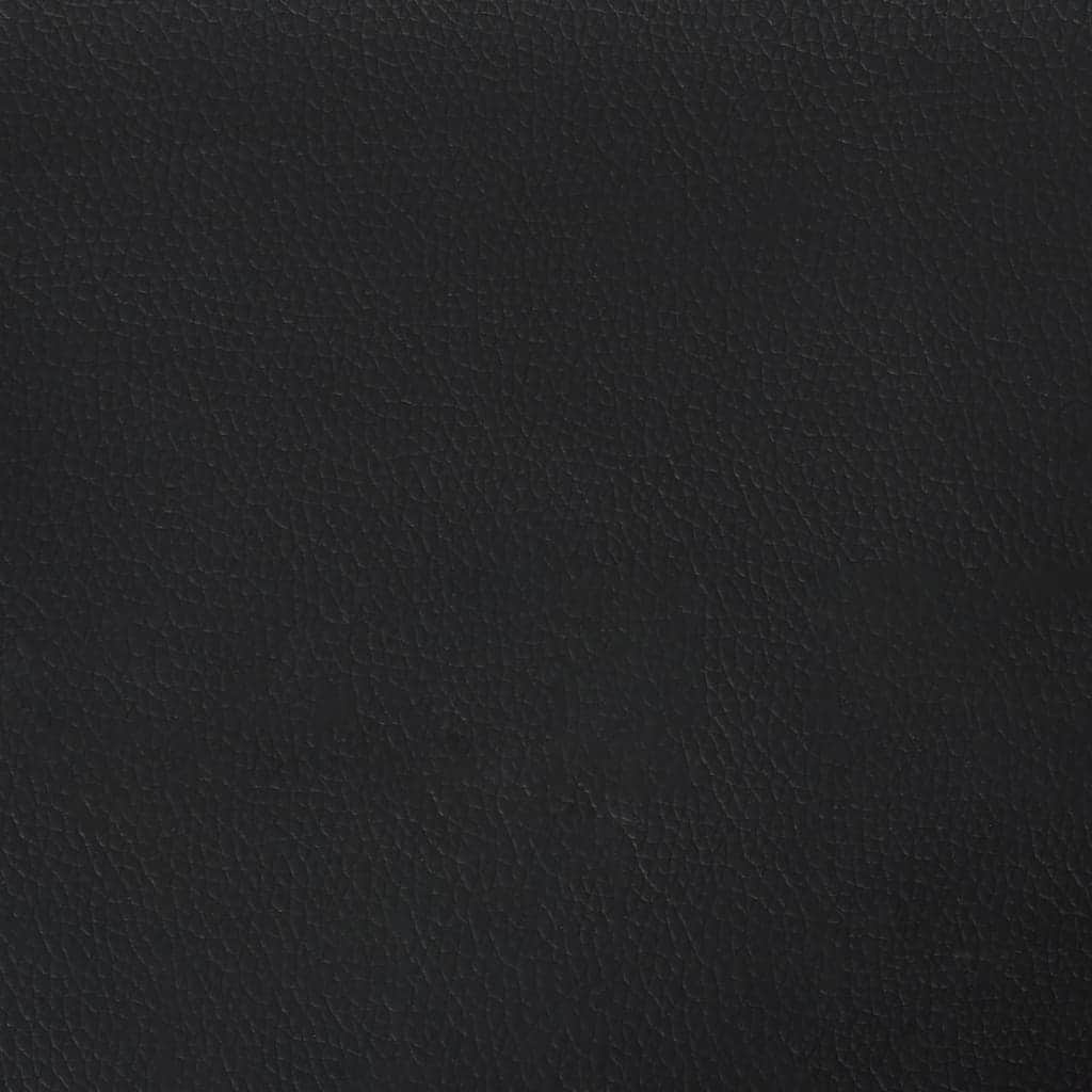 Black Double Box Spring Bed with Pocket Spring Faux Leather Mattress